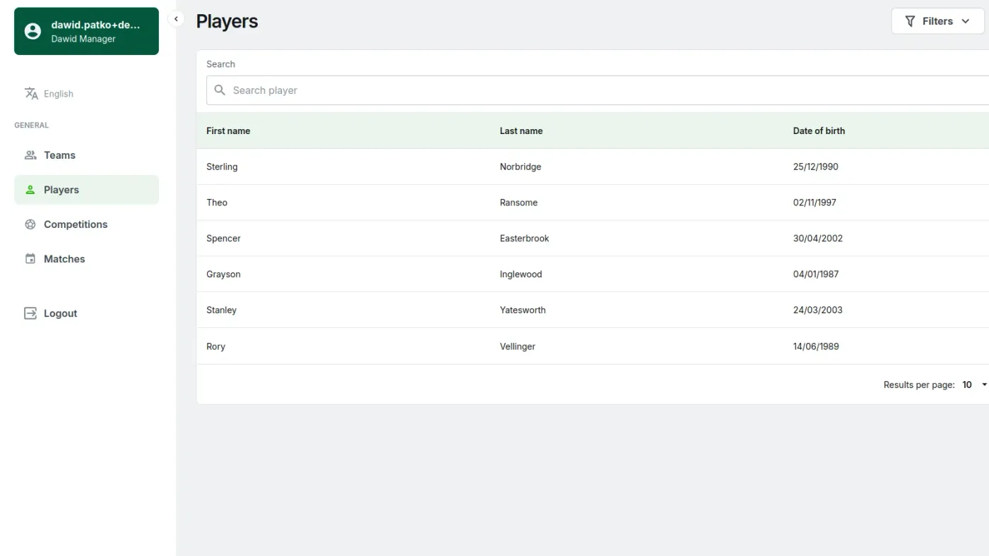 Team manager module