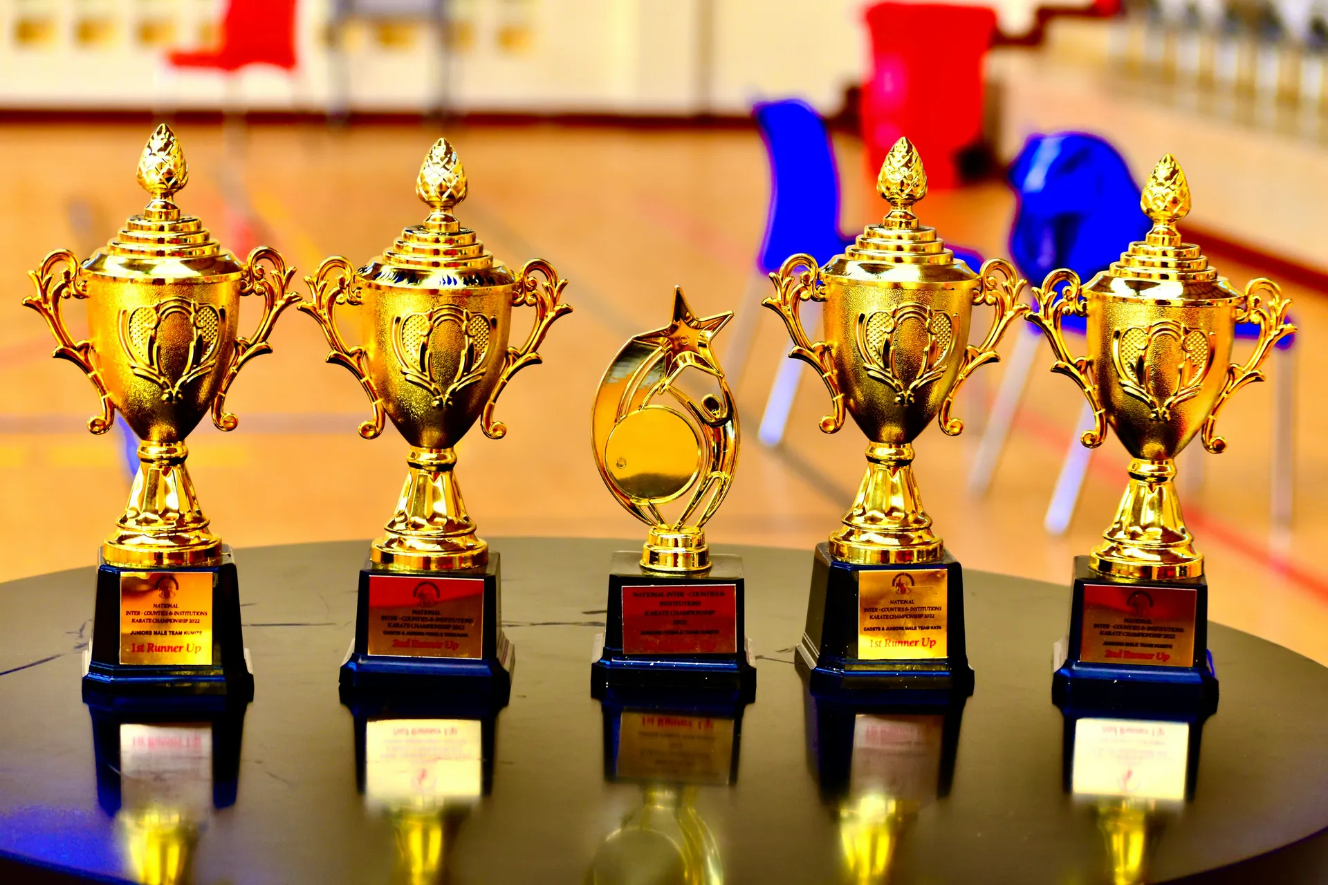 Trofeos del campeón y de los subcampeones, las posiciones que define un cuadro de consolación