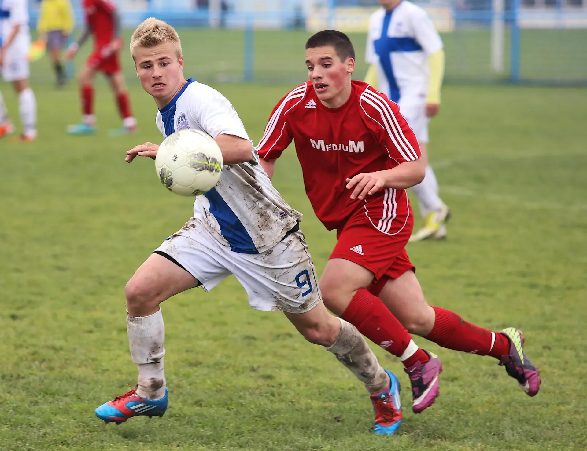 Players facing each other - soccer league website
